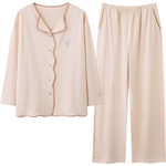 马克公主春秋纯棉睡衣女新款温柔好看独特洋气贴身睡觉四季家居服