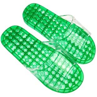 漏洞浴室凉拖鞋男女夏穴位按摩镂空排水拖鞋情侣防滑洗澡足疗足底