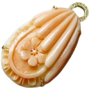 欣美 18K金耳环吊坠两用款 镶嵌红色南红大水滴耳环 雍容华贵款