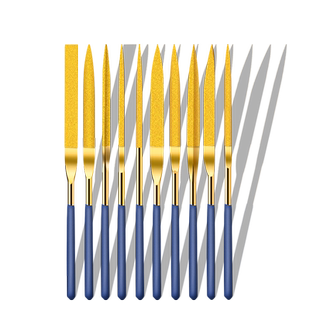 金刚石锉刀套装模型小挫刀金刚扁平钢锉合金什锦锉圆锉刀圆形搓刀