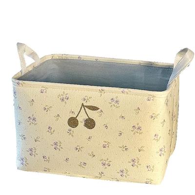 田园风纯手工缝纫加厚布艺收纳筐