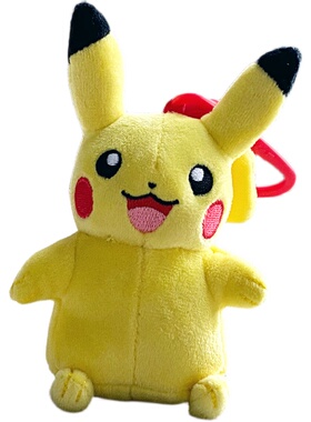 进口正版pokemon宠物小精灵皮卡丘公仔玩偶钥匙扣书包挂件车钥匙