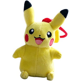 进口正版pokemon宠物小精灵皮卡丘公仔玩偶钥匙扣书包挂件车钥匙