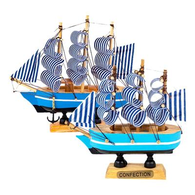 网红帆船毕业季蛋糕装饰摆件