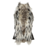 怪诞女孩 Y2K亚文化复古豹纹毛毛挂脖背心女 美式辣妹修身短上衣