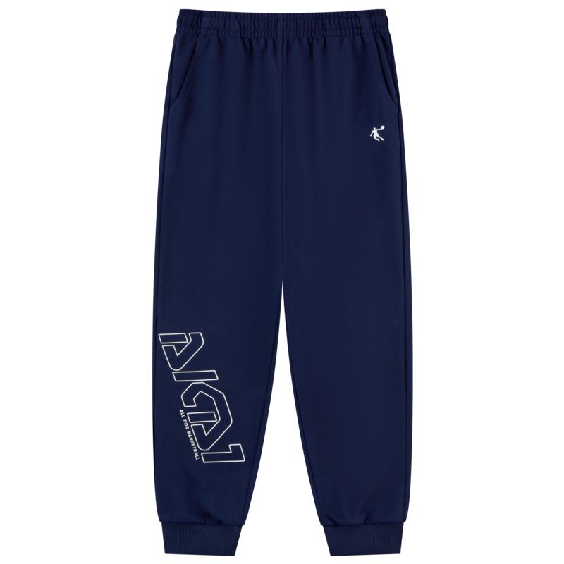 乔丹童装男童裤子2025秋冬新款儿童纯棉运动裤大童加绒长裤女童