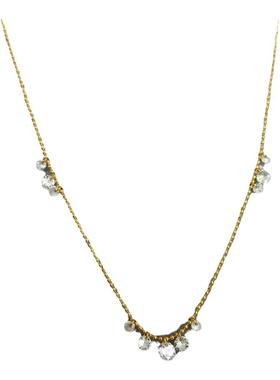 原创设计露珠碎闪小钻女锆石项链