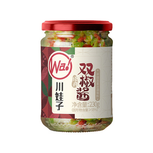 川娃子双椒酱230g*2瓶装四川辣椒酱拌面下饭菜剁椒酱蒜蓉拌饭香辣