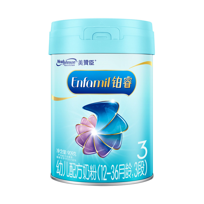 美赞臣铂睿3段奶粉909g6罐含DHA
