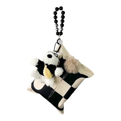 毛绒潦草狗汽车纸巾包创意车载纸巾盒车内用座椅纸巾袋挂式纸巾盒