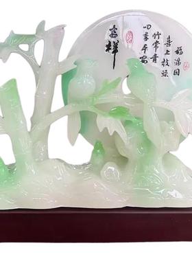 竹报平安招财祝福装饰摆件