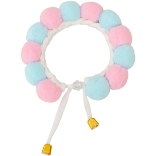 猫咪可爱项圈狗狗毛球毛绒颈圈围脖项链装饰饰品颈环幼猫小猫配饰