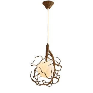 树枝月球吊灯创意个性侘寂风民宿床头餐厅吧台网红店铺设计师