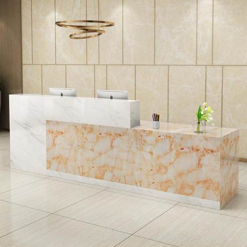 新疆包邮收银台柜台前台简约现代美容院咨询台烤漆定制吧台商用小