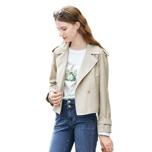 betu百图女装2024年秋装新款高级感小个子百搭时尚风衣短款外套