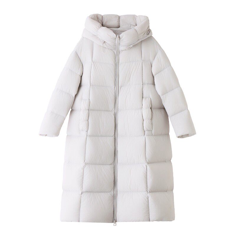 过膝加厚羽绒棉服2025新款