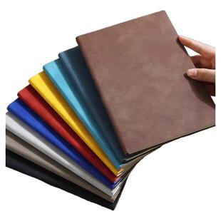 2026新款日记本课堂笔记本公司办公会议记录本企业定制logo羊巴软皮笔记本本子大学生考研记事本大号皮面本子