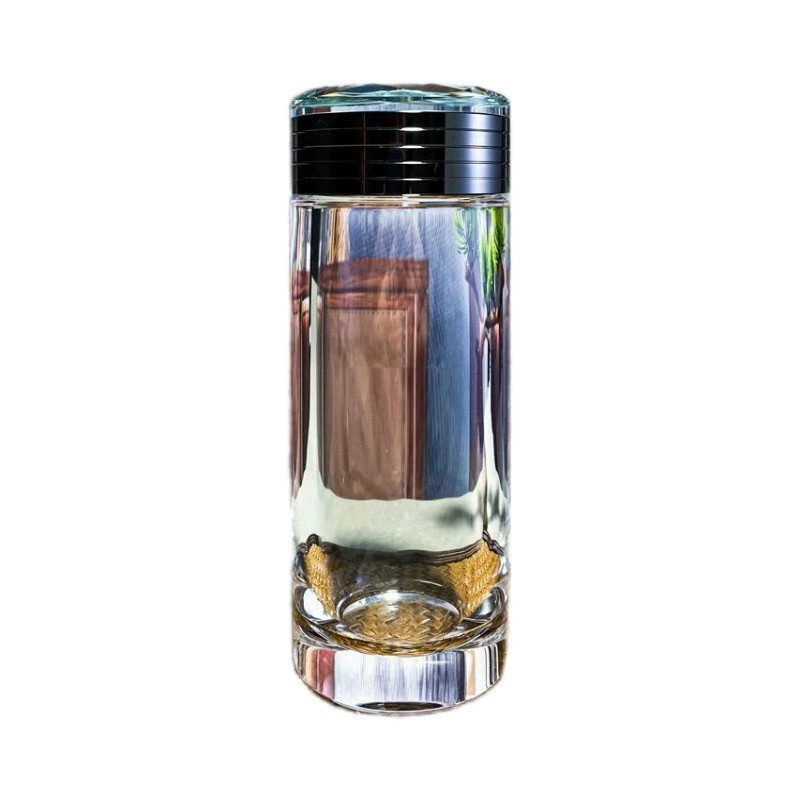 天然原矿水晶杯男士泡茶杯办公会议车载杯高端水晶玻璃杯300ml