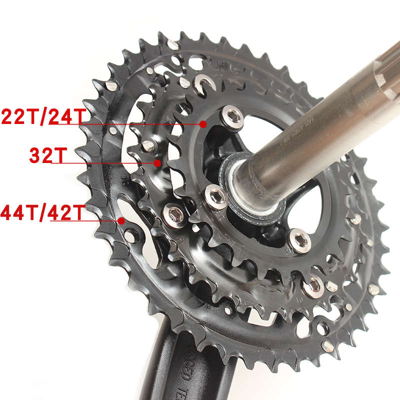 浩盟中空牙盘42T/44T/32T牙盘替换齿 盘片9速10速中空牙盘3片齿盘