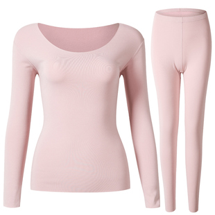 保暖内衣女士套装加德绒无痕自发热恒温秋冬款打底棉毛衫秋衣秋裤