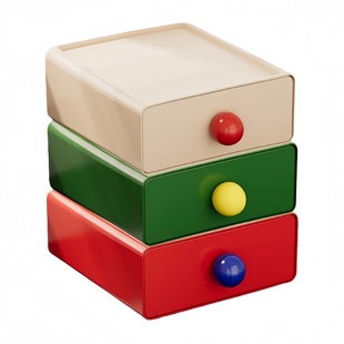 多巴胺桌面收纳盒抽屉式杂物化妆品零食高级感整理盒玄关置物架