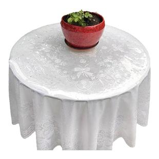 户外桌布防晒防水轻奢高级感白色圆桌桌布圆形花园室外庭院防晒布