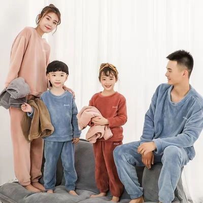 200斤冬季大码珊瑚绒睡衣女加绒加厚可外穿套装男保暖情侣家居服