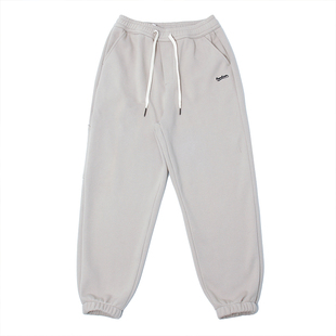 280g轻薄混纺珠地嘿马七作原创春季男休闲束脚户外刺绣运动卫裤子