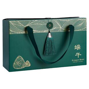 端午节粽子通用包装盒高端礼盒大批量酒店银行绿空盒创意logo定制