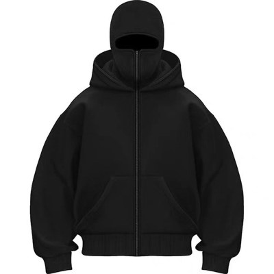 超火巴拉克双帽悍匪卫衣加绒保暖