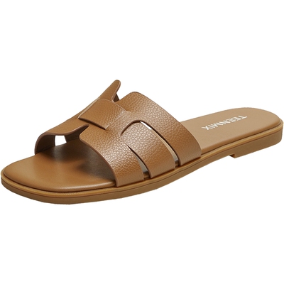 天美意一字拖海边度假平底拖鞋女外穿休闲凉拖夏季新款BL461BT5