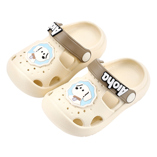儿童洞洞鞋男童宝宝拖鞋夏季室内软底eva男孩洗澡幼儿凉拖鞋外穿