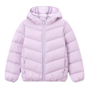 笛莎旗舰店女童羽绒服轻薄秋冬季女宝宝大童儿童短款外套内胆迪莎