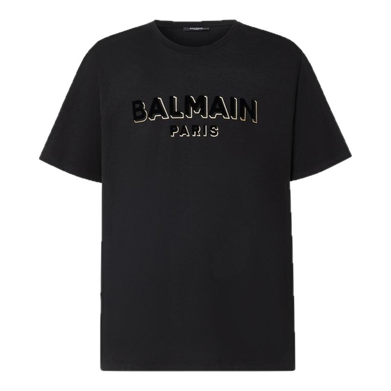 BALMAIN巴尔曼24夏新品男女同款字母logo宽松圆领棉质休闲短袖T恤