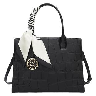 稻草人妈妈包包2025新款通勤大容量手提包时尚大气单肩斜挎包正品