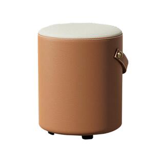 家用梳妆凳椅子入户门换鞋凳子皮圆凳软实木耐用静音防滑化妆轻奢