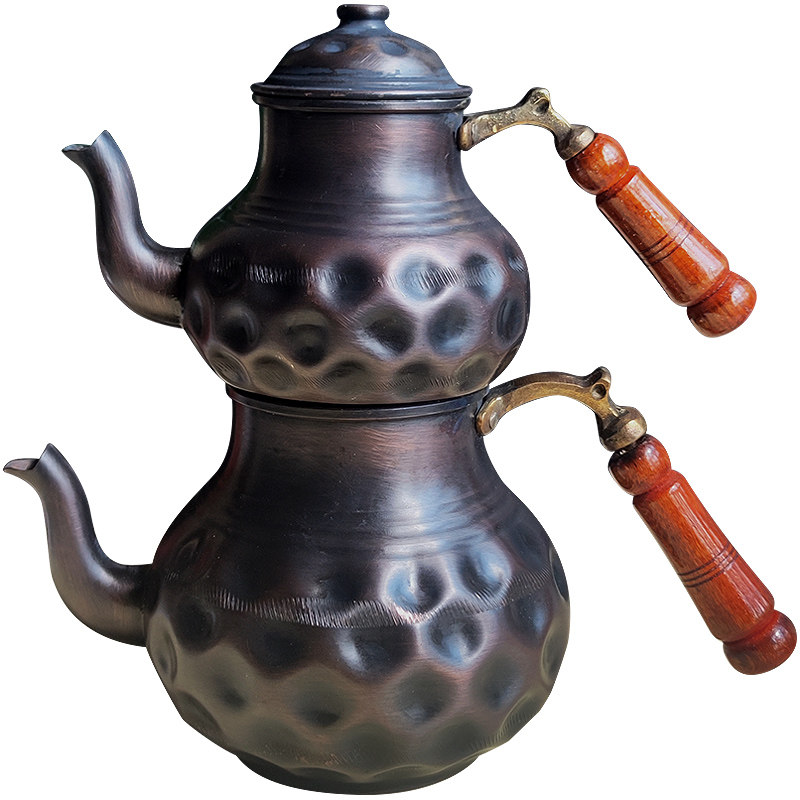 土耳其进口全手工紫铜子母茶壶