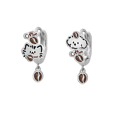 MASW麻秀金属可爱萌宠猫猫耳环