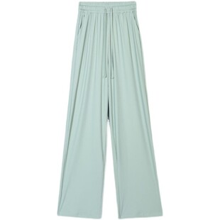 初中高中生158女生直筒裤子小个子九分裤夏季薄款宽松冰丝休闲裤