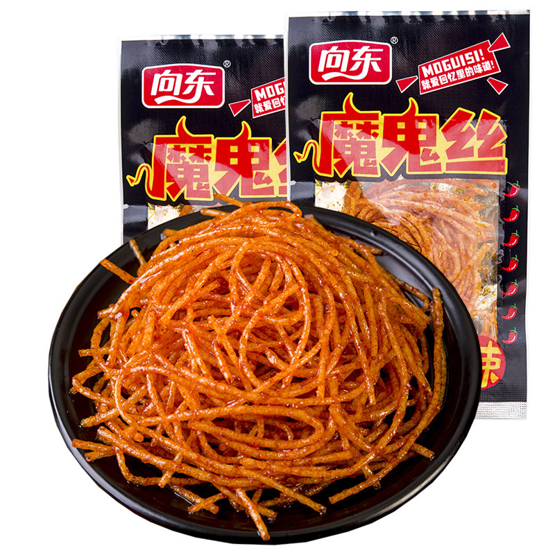向东爆辣辣条魔鬼丝儿时的味道