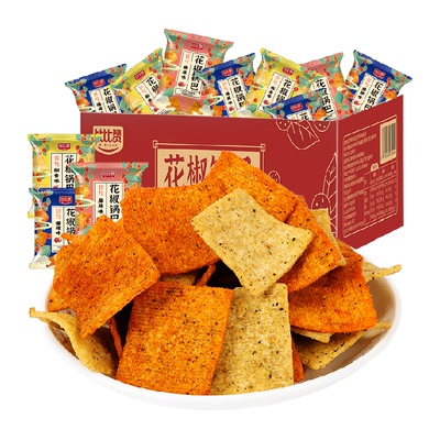 比比赞网红爆款追剧零食花椒锅巴