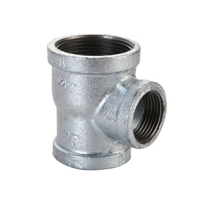 国标镀锌侧大三通玛钢管件消防管自来水内螺纹变径DN50*32*32异径