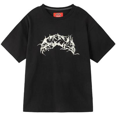 SprayGround24年新品图腾风鲨鱼嘴短袖T恤纯棉宽松印花男上衣