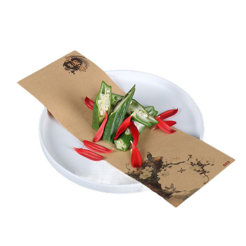 工厂直销新款书法艺术印花垫纸凉热菜围边创意盘饰秀纸牛皮纸卷筒