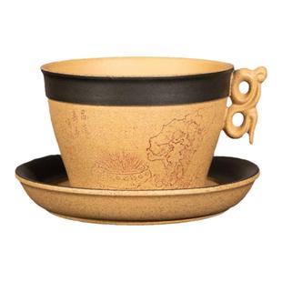 壶雨堂咖啡杯节日师长礼品盒套装宜兴紫砂壶主人杯品茗杯泡茶杯子