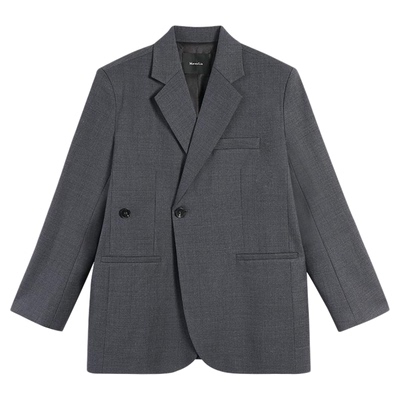 简约版撞色宽松西装外套