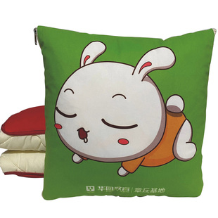 厂家定制抱枕被两用 广告抱枕绣印logo定做沙发靠枕靠垫绣字印字
