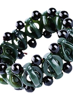 天淼玉器情侣款和田玉无镶嵌手链