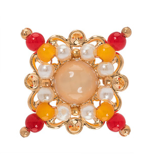 格格间汉服发饰唐风珍珠U钗花朵小簪小花发钗古风头饰明制点缀