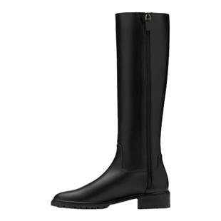 SW CITY ZIP KNEE-HIGH BOOT 秋冬圆头骑士靴女长筒靴及膝靴